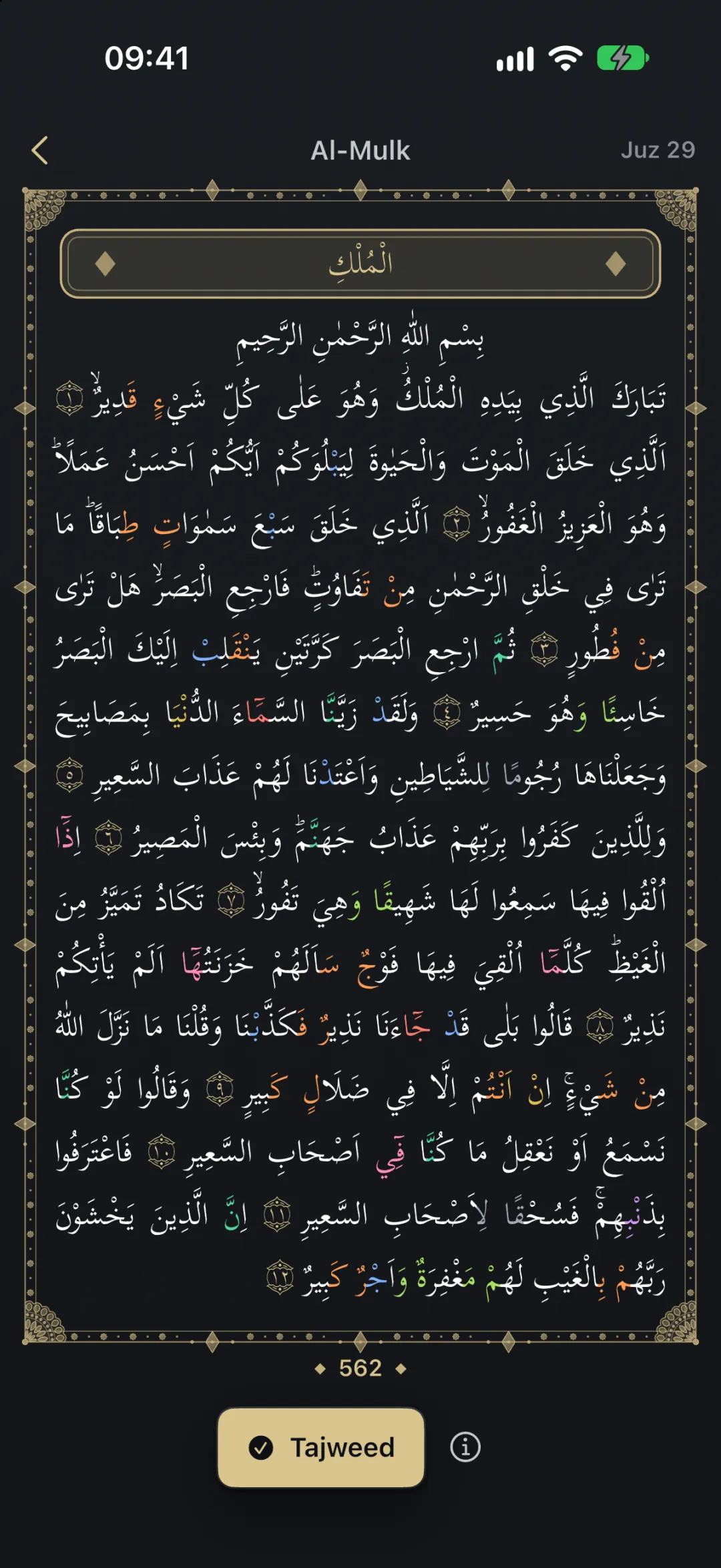 A mushaf page in İhya