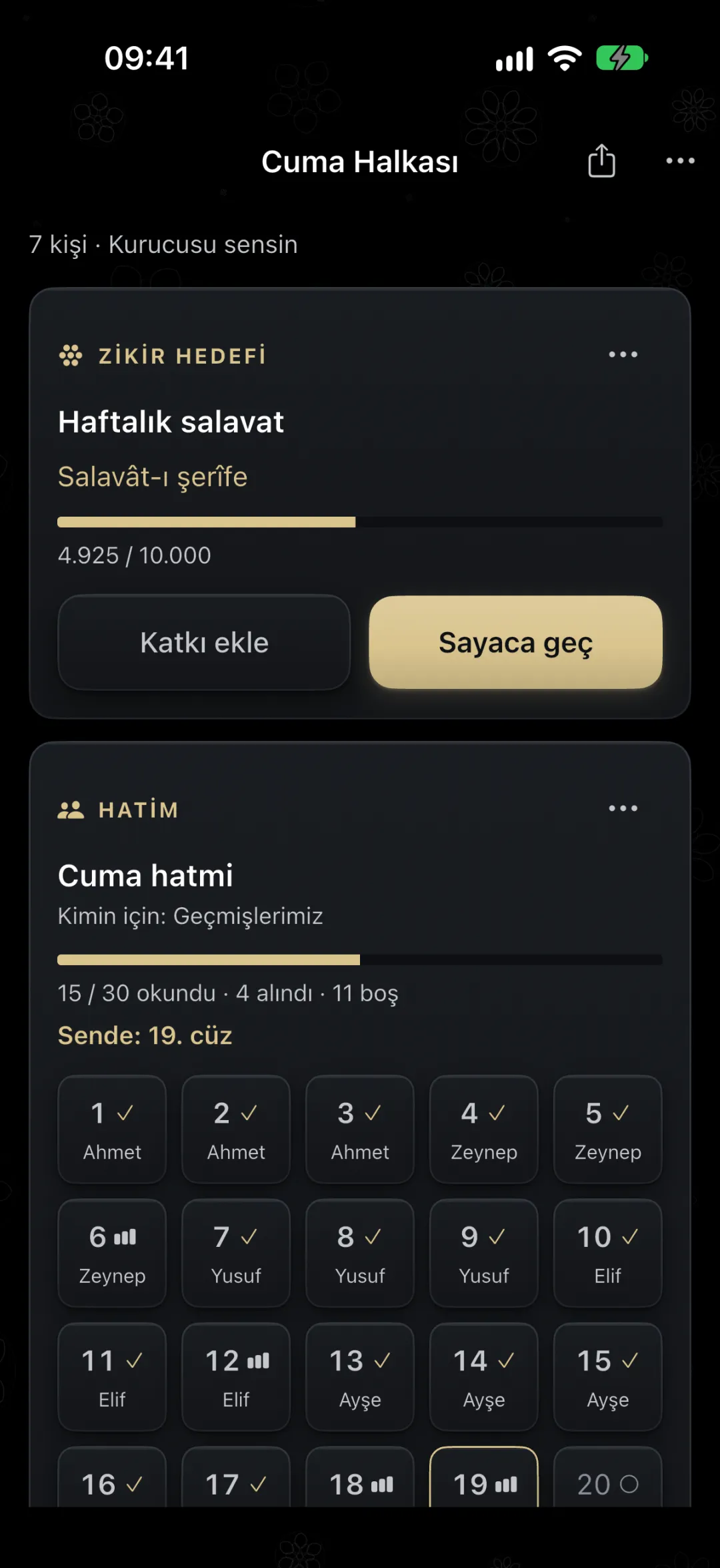 İhya'da grup hatmi